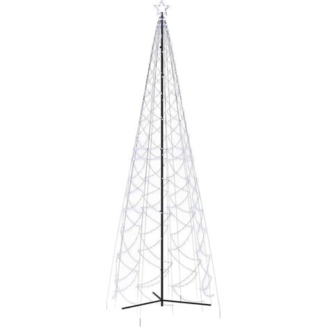 Christmas Cone Tree Cold White 1400 LEDs 160x500 cm vidaXL (1/5)