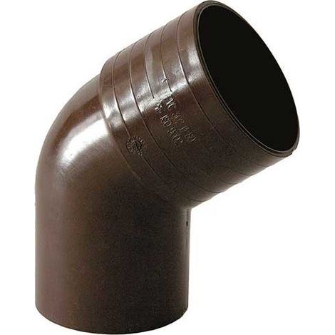 Curva tonda 67.30° per pluviali : Colore - Marrone, Diametro - 80