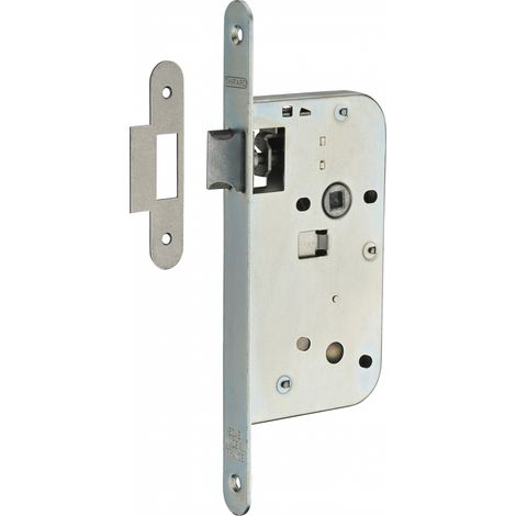 Thirard – Serrure encastrable pour porte intérieure – Axe 50mm – Demi-tour réversible – Gâche plate en acier – Pour bois dur (1/2)