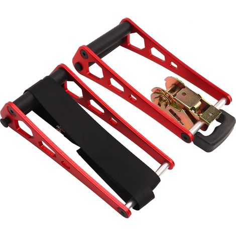 Presse à arc à poulies portable en alliage d'aluminium, système à cliquet pour changement de corde et réglage - Rouge