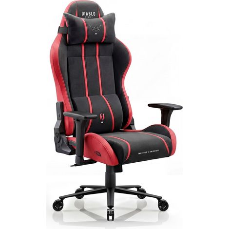 Chaise gaming en tissu Normal Size, noir-rouge: Diablo X-One 2.0 Bloody Mary