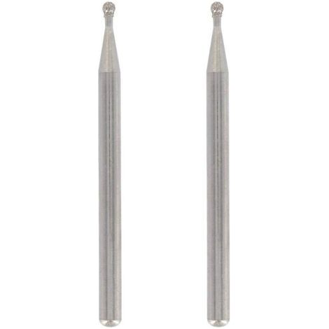 Set of 2 Diamond Tips, Round Tip, Working Diameter 2mm for Engraving and Sculpture in Glass, Mirror, Ceramic with Dremel Multi-Tool (1/5)
