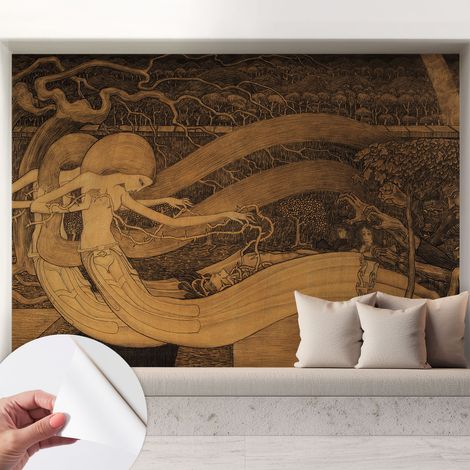 Carta da parati adesiva - lavabile - decorazione murale - per cucina - pellicola decorativa Figure surreali 208x146 cm (1/5)