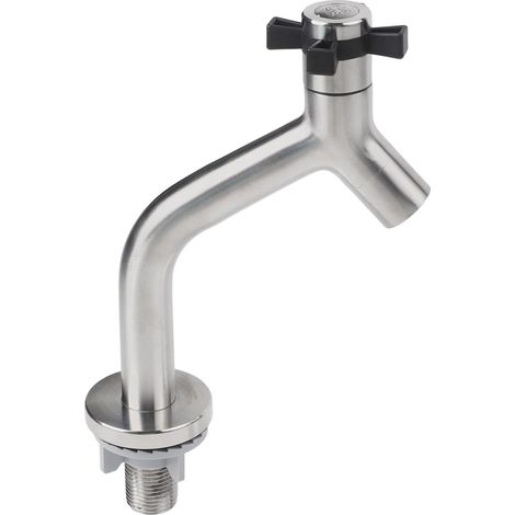 Mitigeur de lavabo - inox - noir - monocommande - eau froide (1/5)