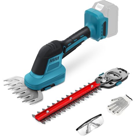 2 in 1 Cordless Hedge Trimmer Compatible with 18V  Lawn Shears and Shears, Lawnmower for Lawn, Backyard, Garden, Width 24 cm and 13.5 C (1/5)