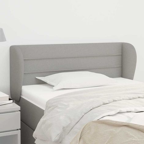 vidaXL Cabecero de tela gris claro 103x23x78/88 cm (1/5)