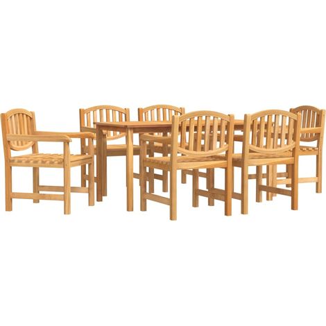 Maison Exclusive - 7-tlg. Garten-Essgruppe Massivholz Teak
