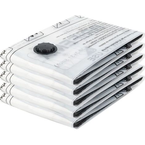 Sacs sous vide gain de place – 5 sacs réutilisables extra larges pour couettes et vêtements – Protection contre l'humidité