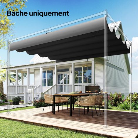Toile de Toit pour Pergola Bâche pour Pergola Rétractable de 4 X 3 M, Toile Uniquement (1/5)
