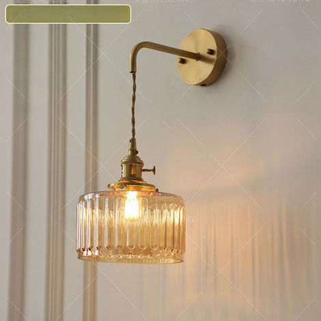 Lampe murale contemporaine E27 220V, chaîne de tirage 100CM, éclairage polyvalent pour chevet, bar et entrée (sans ampoule) (1/5)