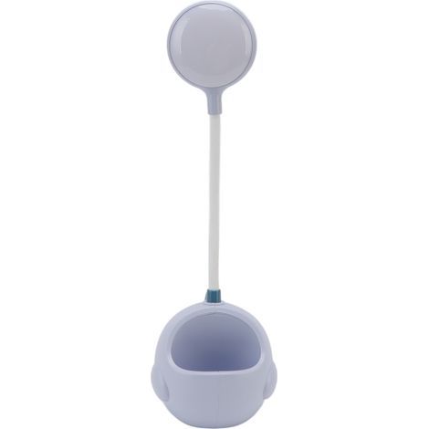 Lampe de bureau bleue (avec porte-stylo) - Confortable, décorative, pratique, silencieuse, LED, rechargeable par USB (1/5)