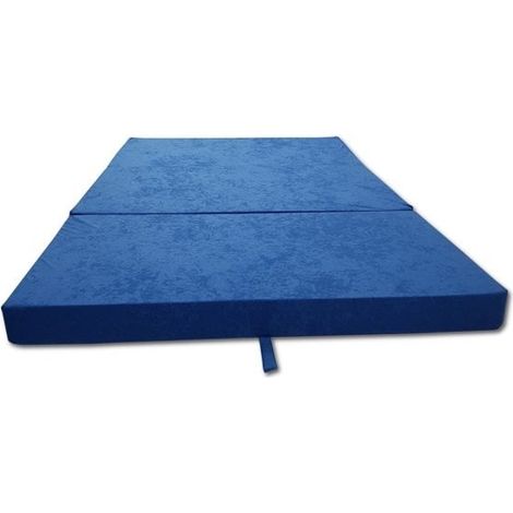 Colchón para invitados - colchón de camping - colchón de viaje - colchón plegable - 80 x 200 x 10 - azul