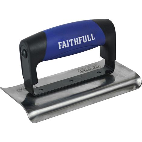 Faithfull Prestige Edging Trowel 6 x 3 inches (150 x 75 mm) with Stainless Steel Blade, Model FAI012