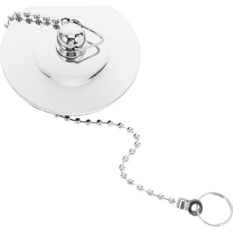 Bouchon vidange lavabo - inox - pour salle de bain et bonde (1/5)