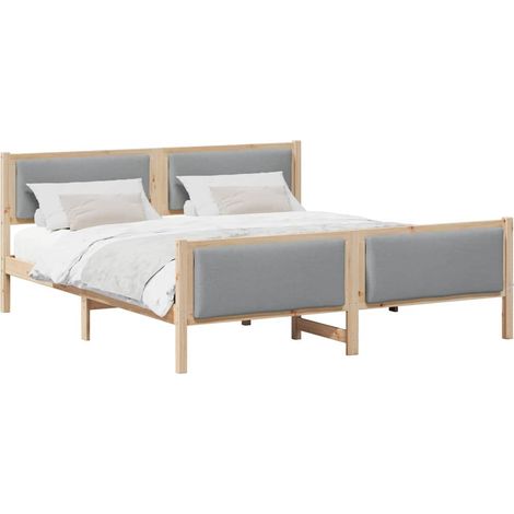 Maison Exclusive - Estructura de cama con cabecera Gris Claro 200
