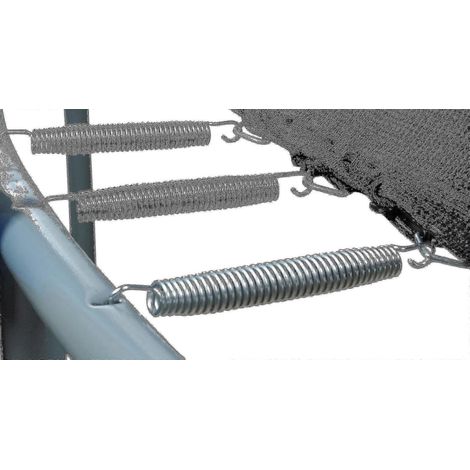 15 ressorts de rechange galvanisés haute résistance pour trampoline - Lot de 15 de différentes tailles - 14 cm - 55 pouces
