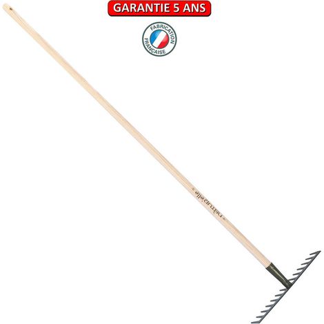OUTILS PERRIN Râteau soudé 14 dents droites manche 150cm - Gris algue (1/2)