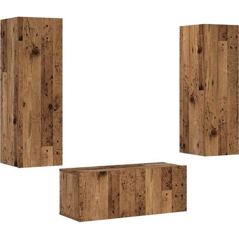 Maison Exclusive - Meubles TV muraux 3 pcs vieux bois bois d'ingénierie