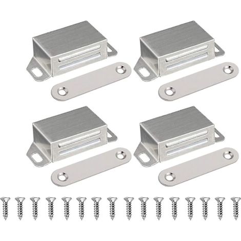 Aimant de porte - Ferme-porte magnétique, aimant pour meubles, aimant puissant en acier inoxydable de 10 kg pour armoires