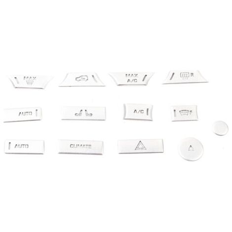 Autocollant de Bouton de Climatiseur de Voiture, 13 Pièces/ensemble Autocollant de Bouton de Console Centrale de Voiture Garniture de Couvercle de Bouton de Climatiseur Adapté (1/5)