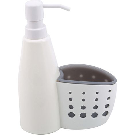 Flacon auxiliaire doseur de savon liquide, 2-en-1, fournitures de salle de bain (1/5)