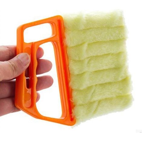 Brosse de Nettoyage en PP et Fibre Orange pour Volets de Fenêtre 7 Dents, Facile à, pour Maisons et Nettoyage de Zones Difficiles (1/5)