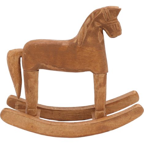 à bascule en bois sculpté à la main représentant un cheval
