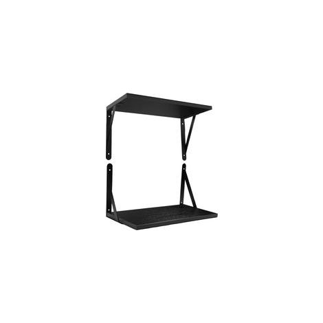 Estantes de pared de madera KZQ, juego de 2 con soportes metálicos para sala de estar, cocina, dormitorio y baño.