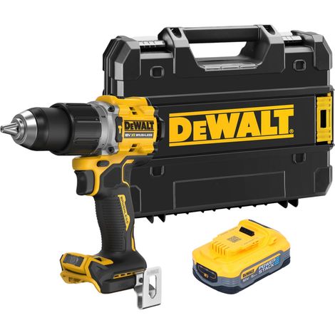 Taladro atornillador de impacto a batería DeWalt DCD 805 NT 18 V 90 Nm sin escobillas + 1 batería Powerstack 5,0 Ah + TSTAK - sin cargador (1/3)