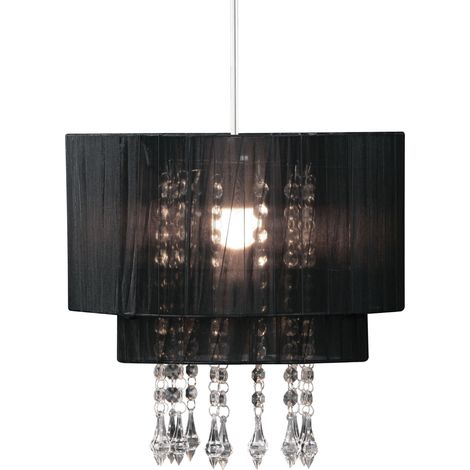 Premier Housewares Black Voile Pendant Shade