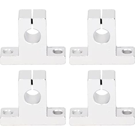 Jadeshay SK10 Linéaire Movement Rail Tige Serrage Fixation Guide Support, Lot de 4 Supports de Serrage en Aluminium SK10 pour Rail de Mouvement de 10 mm de diamètre (1/5)