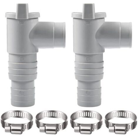 2-teiliger Pooladapter, 32-mm-Schlauchanschluss mit Absperrventil (1/5)