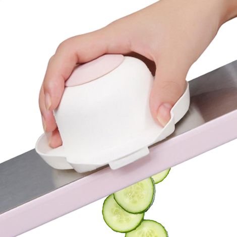Protège-doigts pour mandoline, protecteur de sécurité alimentaire, support de coupe légumes, protection main pour trancheuse, râpe et coupe-légumes - Gadget de cuisine