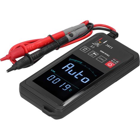 Multimètre intelligent HY128C à écran tactile, affichage numérique multiple de fréquence et de température, noir (1/5)