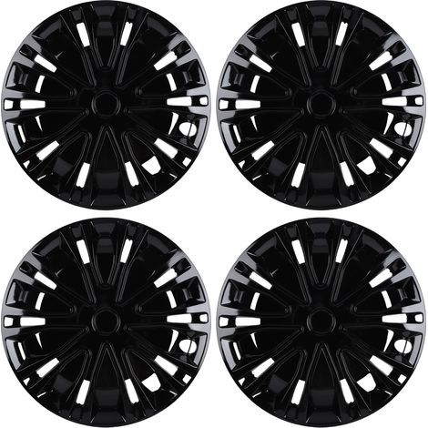 4 pièces couvercle de jante de roue 14 pouces élégant à clipser Design R14 capuchon de moyeu de remplacement pour citroën AX noir (1/5)
