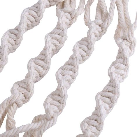 Élégant support pour plantes en macramé, panier suspendu pot de fleurs (1/4)