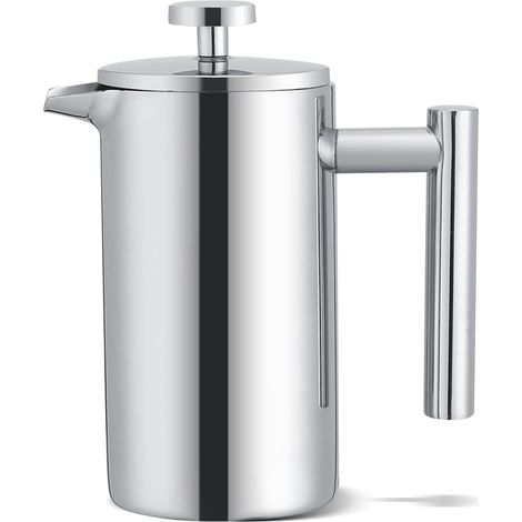 Cafetière de Presse Française 350 Ml à Double Mur en Acier Inoxydable isolé Basse Cafetière de Presse avec Filtre pour le Bureau à Domicile (1/5)