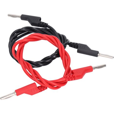 cordons de test à fiches bananes de 4 mm, connecteurs mâle-mâle empilables, cordons de test haute tension (1/5)