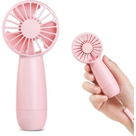 Petit ventilateur portable à main pour une dissipation optimale de la chaleur. Ventilateur de bureau personnel puissant à 3 vitesses, idéal pour l'école, le bureau, la maison et les voyages. Ultra-min (1/5)