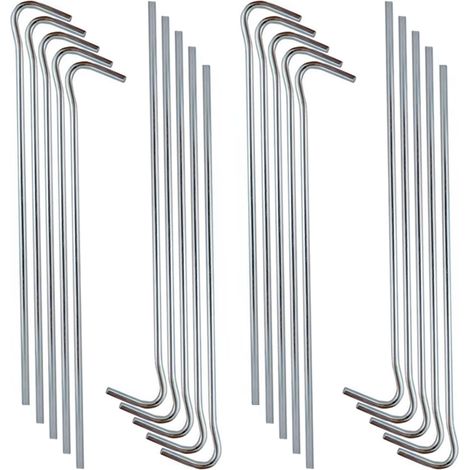 Sardine de tente vacances broches d'ancrage acier 18cm 20 pièces crochet (1/5)