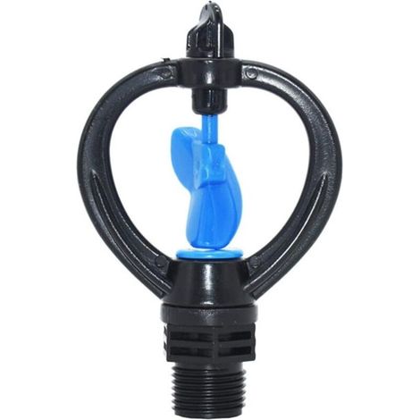 Arroseur rotatif 360° automatique pour serre et jardin, avec raccords filetés 1/2 et 3/4 pouce – Portée réglable, irrigation uniforme, plastique ABS durable, résistant UV (1/3)