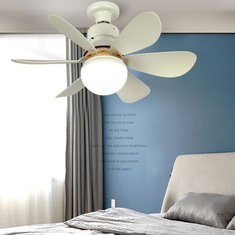(Weiß) Deckenventilator mit Licht – 12-W-Ventilator – 40-W-Lampe – 3 Geschwindigkeitsstufen (1/4)