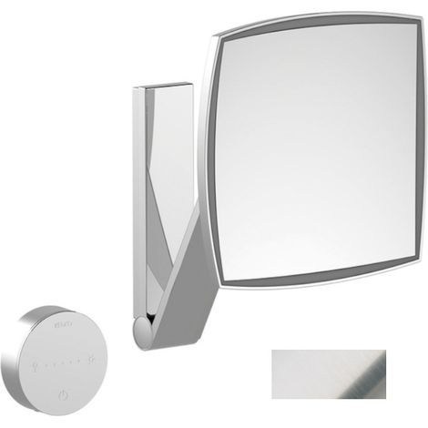 Miroir grossissant iLookmove 200 x 200 mm, illuminé finition inox KEUCO