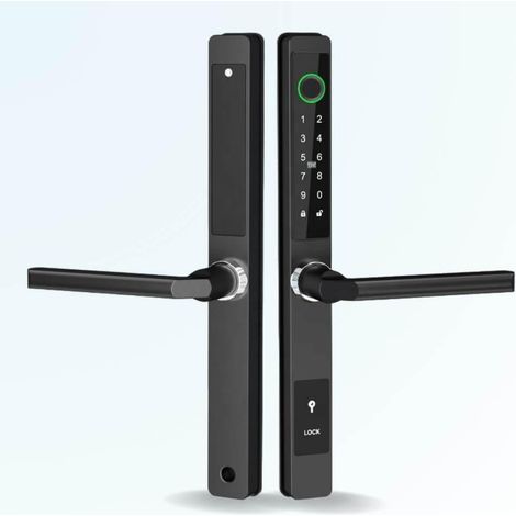 Serrure connectée LOCKY-11 biométrique, code, badge et bluetooth - Ultra fine