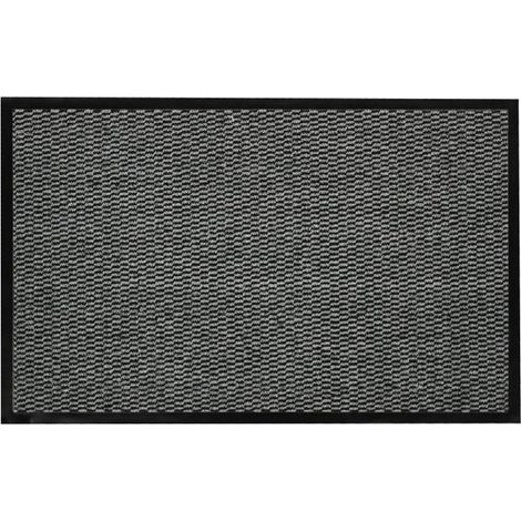 Tapis rectangle 50 x 80 cm anti-poussiere julius Noir/gris (1/4)