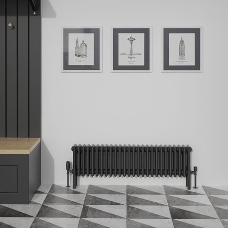 Warmehaus Traditional Black Quadruple Column Radiator 300x1190mm (1/5)