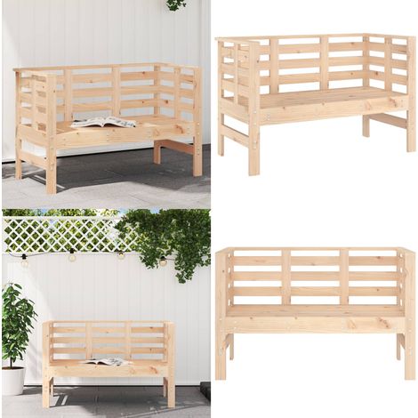 Gartenbank 111,5x53x71 cm Massivholz Kiefer - Gartenbank - Holzmöbel - Gartenmöbel - Outdoor Möbel - Terrassenmöbeln - Home & Living