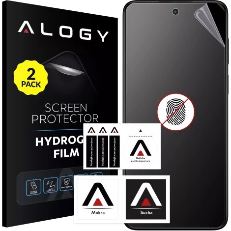 2 láminas "mate" para Motorola Moto G13 / G23 / G53 5G / G62 5G / G73 / Honor 30s. Hidrogel Alogy HydroSkin Matte Pro™ para la pantalla, para la funda "sin huellas dactilares". (1/5)