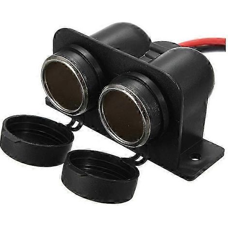 Prise allume-cigare étanche à double trou, qualité marine, 12 V/24 V CC, compatible avec les voitures et les bateaux (PD).WHBYV (1/4)