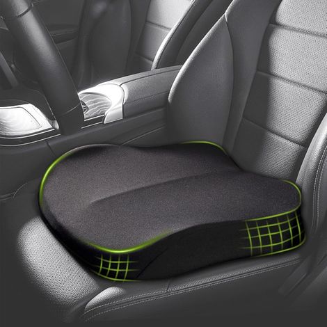 Sitzkissen, Memory-Schaum-Autositzerhöhung für Erwachsene, Autositzkissen zum Fahren, bequemes und weiches Autositzkissen passend zur Größe, Fahrersitzerhöhung, für zu Hause (1/5)